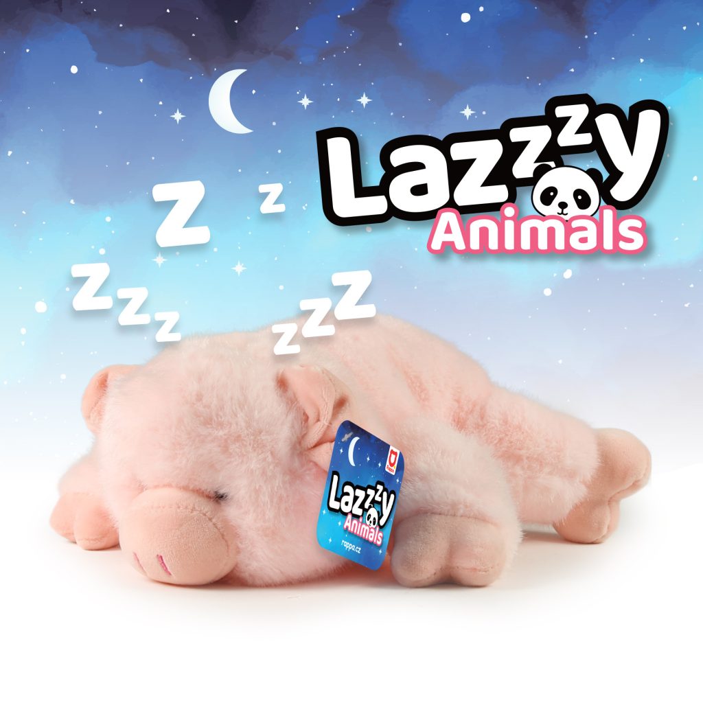 Плюшено Розово прасенце, 29 см., лежащо, серия LazyAnimals